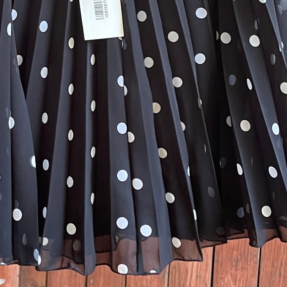 NWT Worthington polka Dot Pleated Skirt - Picture 4 of 6